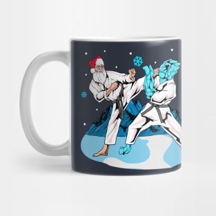 Santa Claus Karate Martial Arts Merry Christmas Mug